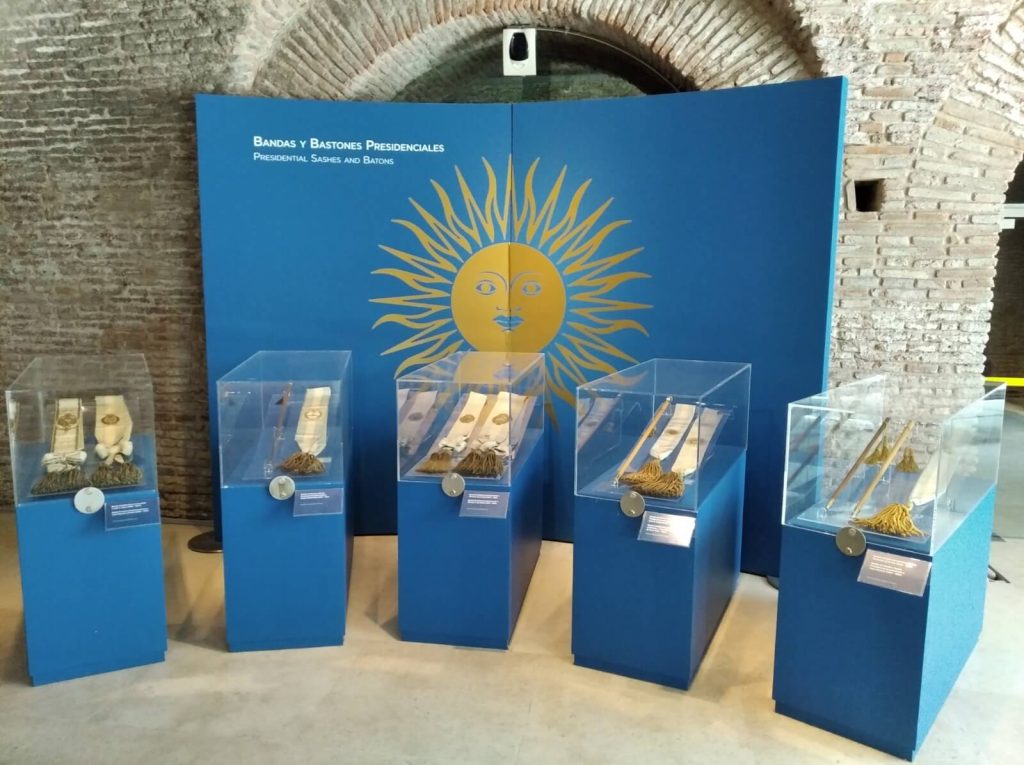 Soleil de mai exposé dans le Museo de la Casa Rosada à Buenos Aires