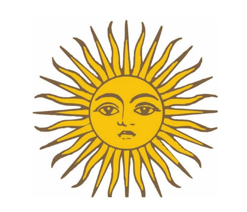 Soleil de Mai, symbole figurant au centre du drapeau argentin