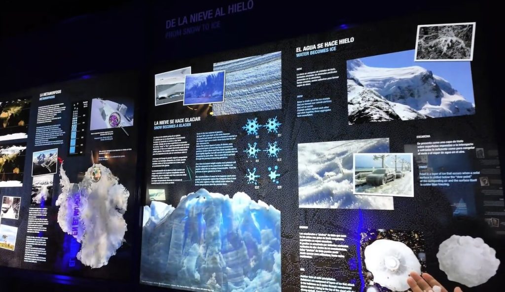 Exposition permanente du Glaciarium, musée à El Calafate en Patagonie Argentine