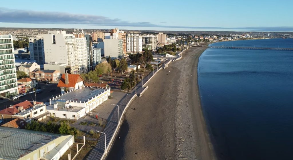 Plages de Puerto Madryn le long de l'avenida Costanera