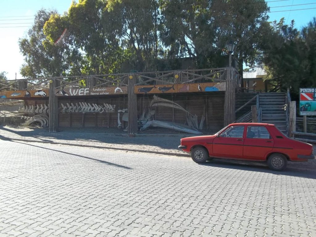 Rue de Puerto Pirámides, unique village de la péninsule Valdés en Argentine