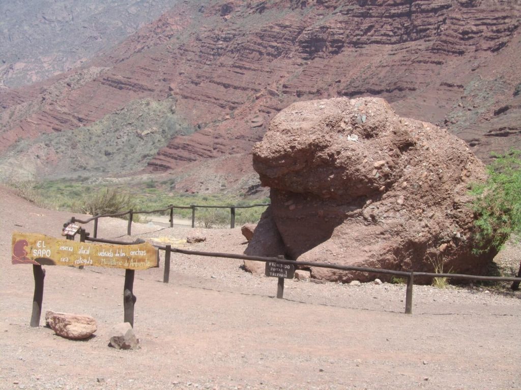 El Sapo (le crapaud), l'un des sites majeurs de la Quebrada de las Conchas en Argentine