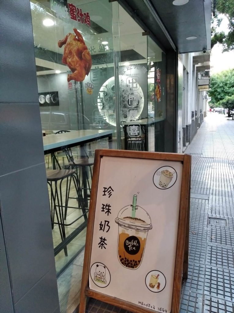 Vente de bubble tea dans le Barrio chino de Buenos Aires