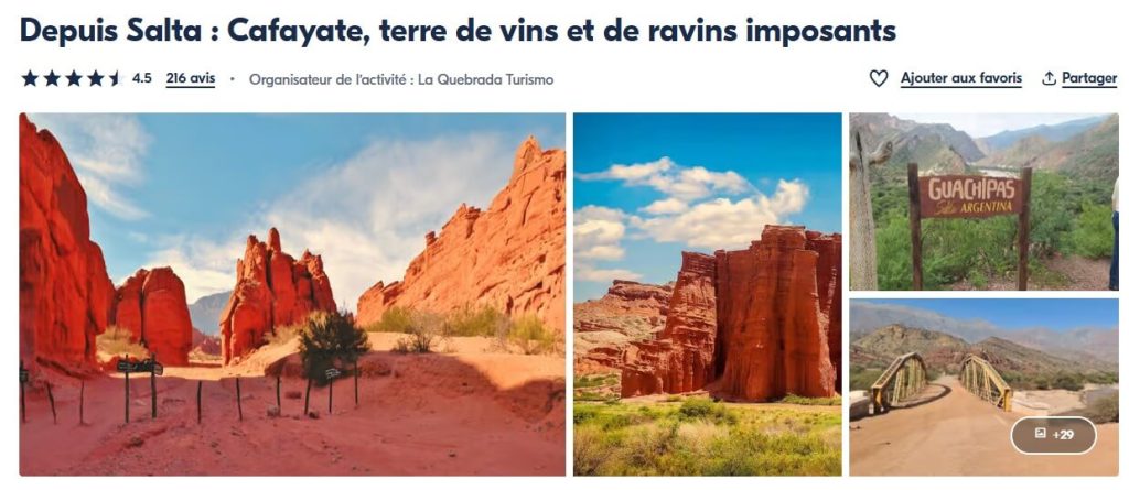 Excursion à Cafayate au départ de Salta