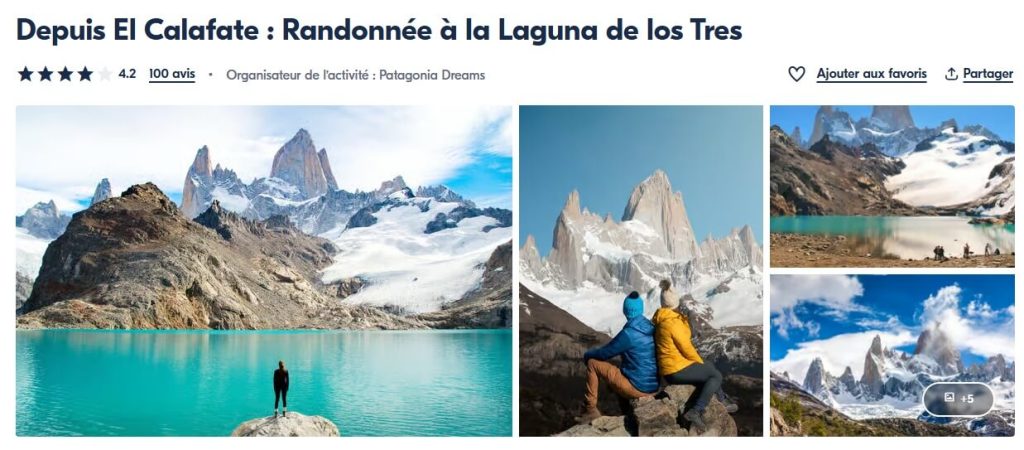 Excursion organisée d'1 journée à El Chalten jusqu'à la Laguna de los Tres (Mont Fitz Roy)