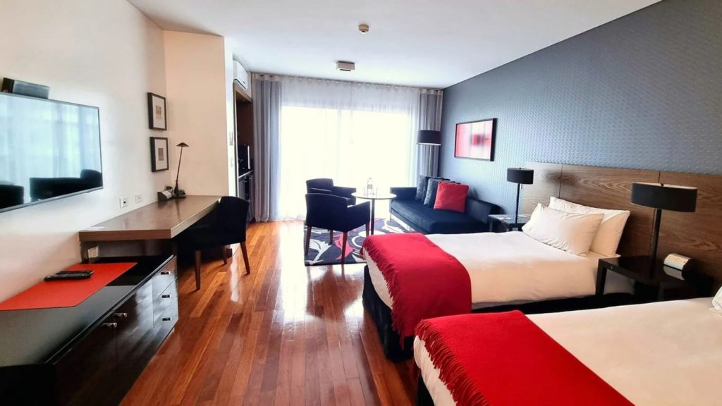 Chambre avec deux lits séparés de Fierro Hotel à Buenos Aires