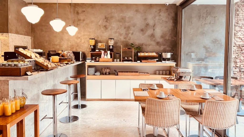Salle du petit déjeuner de Palo Santo Hotel à Buenos Aires