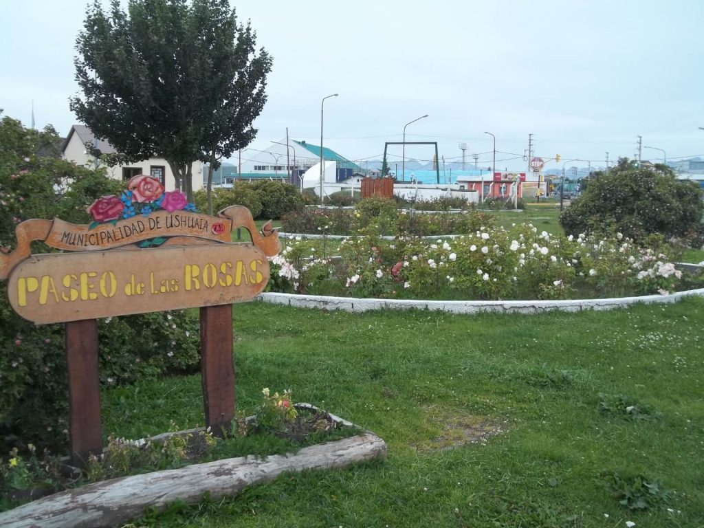 roseraie du centre-ville de Ushuaia en Patagonie argentine